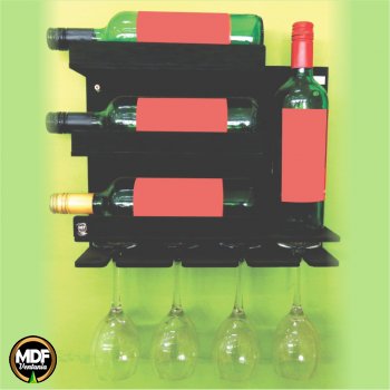 ADEGA 4 VINHOS EM MDF