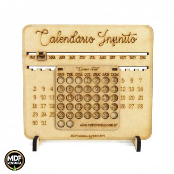 Calendário Infinito em Mdf