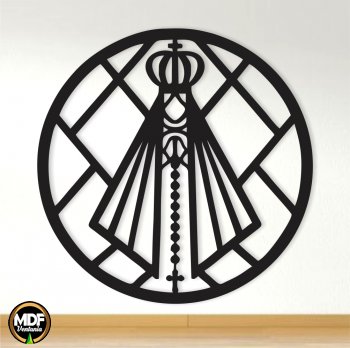 MANDALA NOSSA SENHORA GRADE VAZADA EM MDF