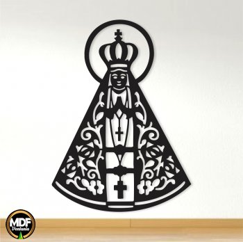 QUADRO NOSSA SENHORA MANTO VAZADO EM MDF