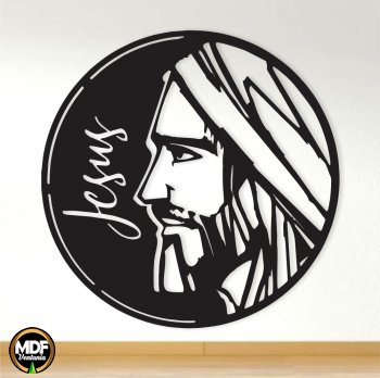 QUADRO JESUS VAZADO EM MDF