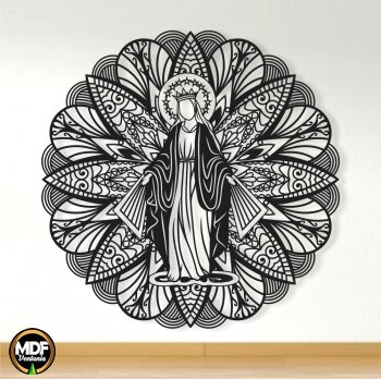 MANDALA NOSSA SENHORA DAS GRAÇAS VAZADA EM MDF