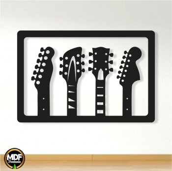 QUADRO GUITARRAS VAZADOS EM MDF