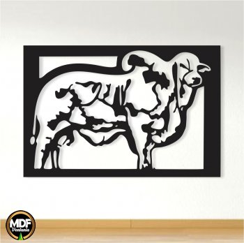 QUADRO BOI VAZADO EM MDF